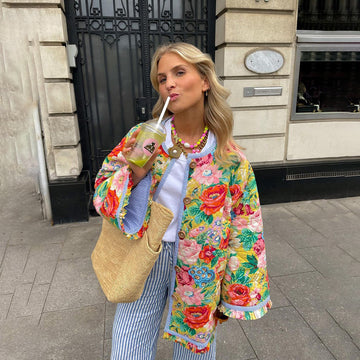 Floral Print Jacket | Quiet Botanical Elegance