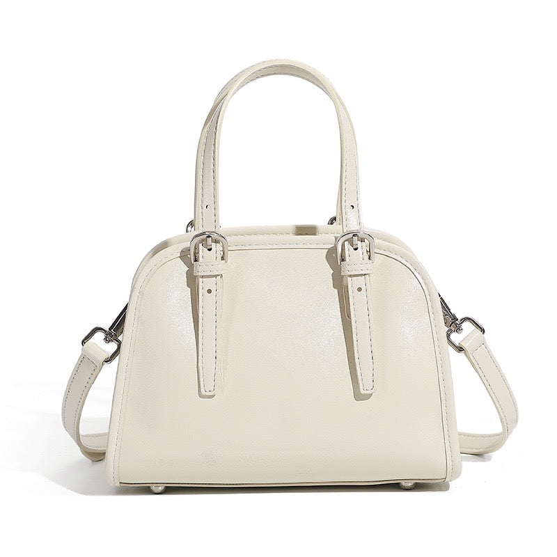 Genuine Leather Bowling Shoulder Bag | Effortless Commuter Large Capacity