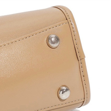 Genuine Leather Bowling Shoulder Bag | Effortless Commuter Large Capacity