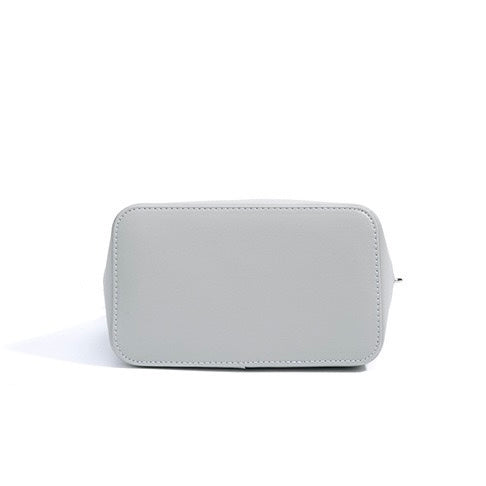 Genuine Lychee Grain Leather Bucket Crossbody Bag | Effortless Elegance