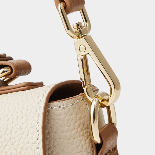 Women’s Luxury Pebbled Leather Top-Handle Bag | Cloud Charm Elegance