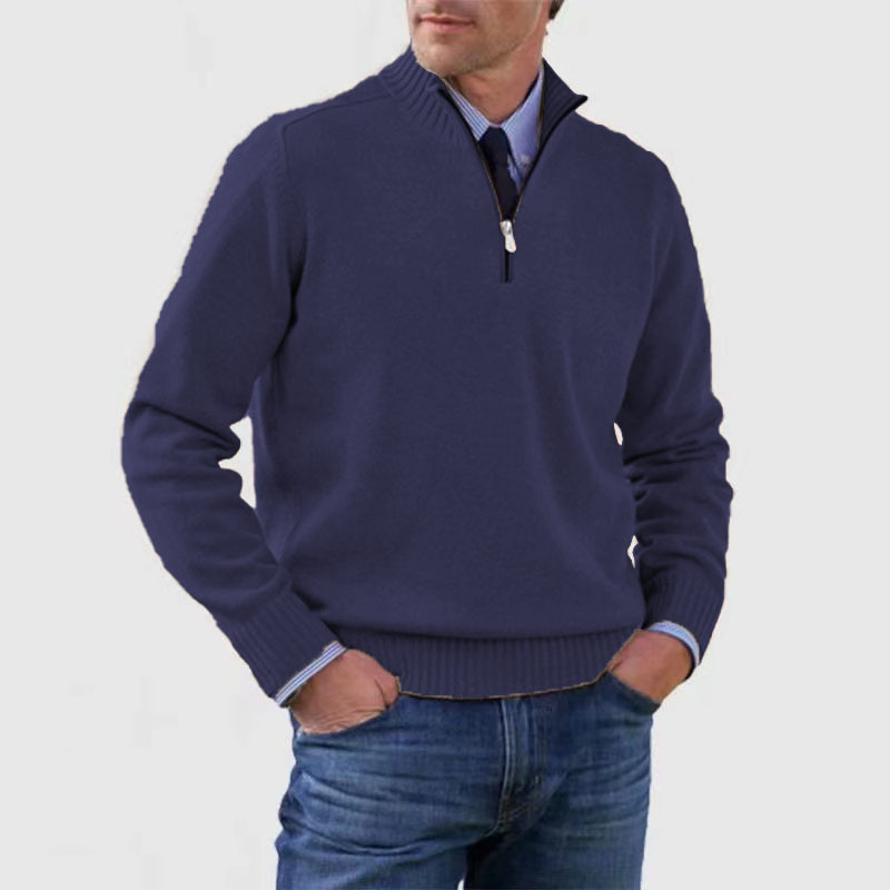 Men’s Half-Zip Knitted Jumper | Effortless Modern Layering Elegance