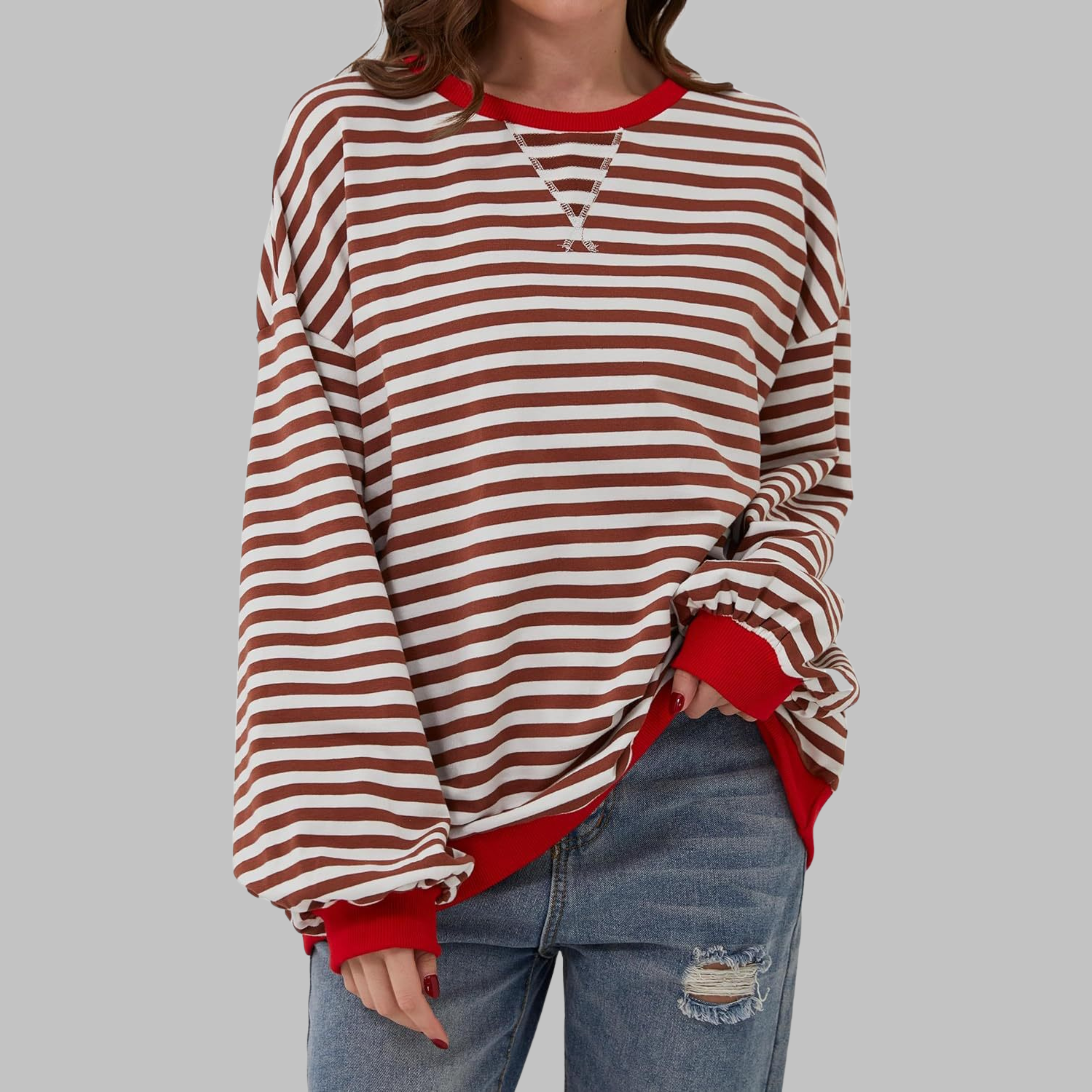 Casual Striped Sweatshirt | Effortless Weekend-to-Weekday Polish