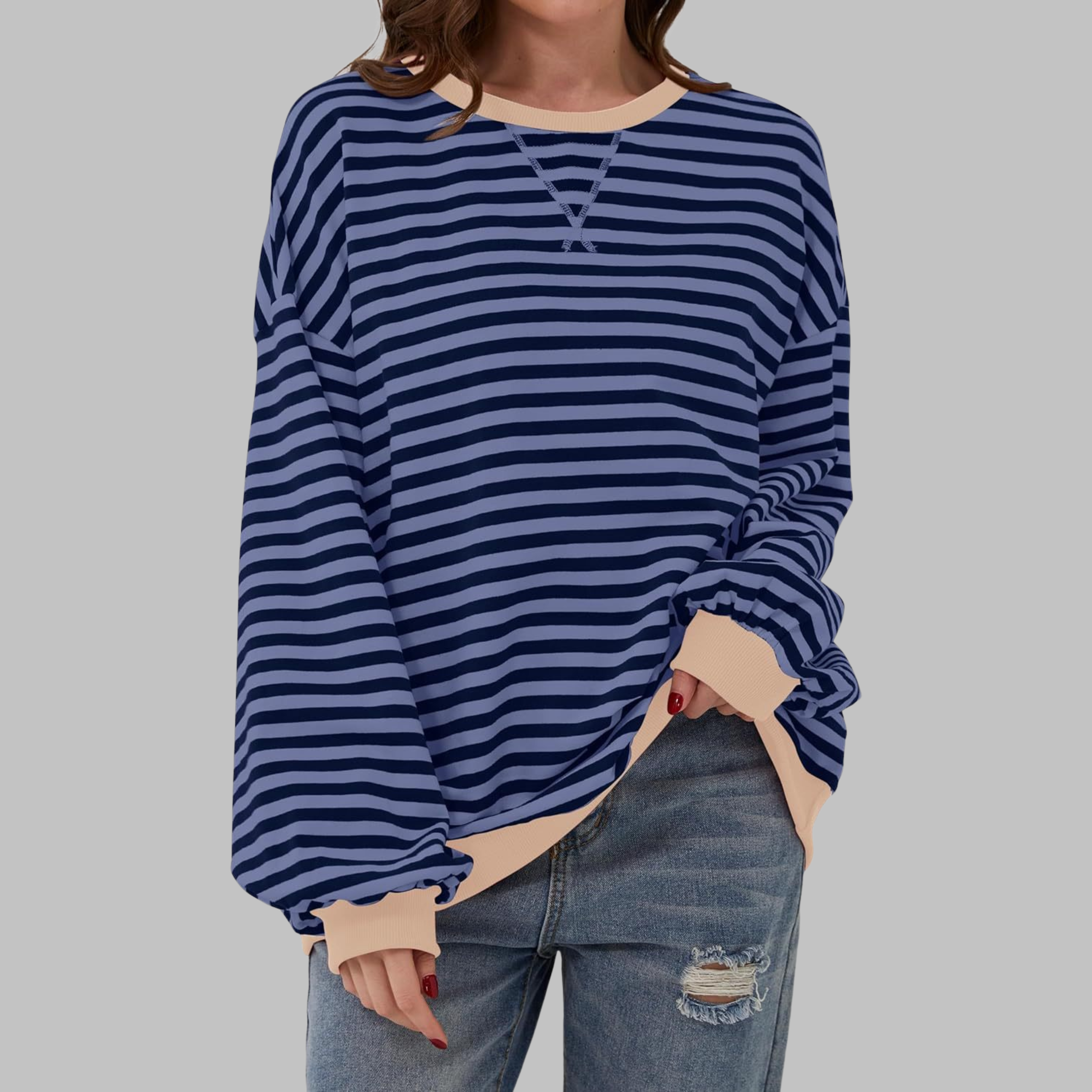 Casual Striped Sweatshirt | Effortless Weekend-to-Weekday Polish