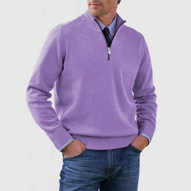 Men’s Half-Zip Knitted Jumper | Effortless Modern Layering Elegance