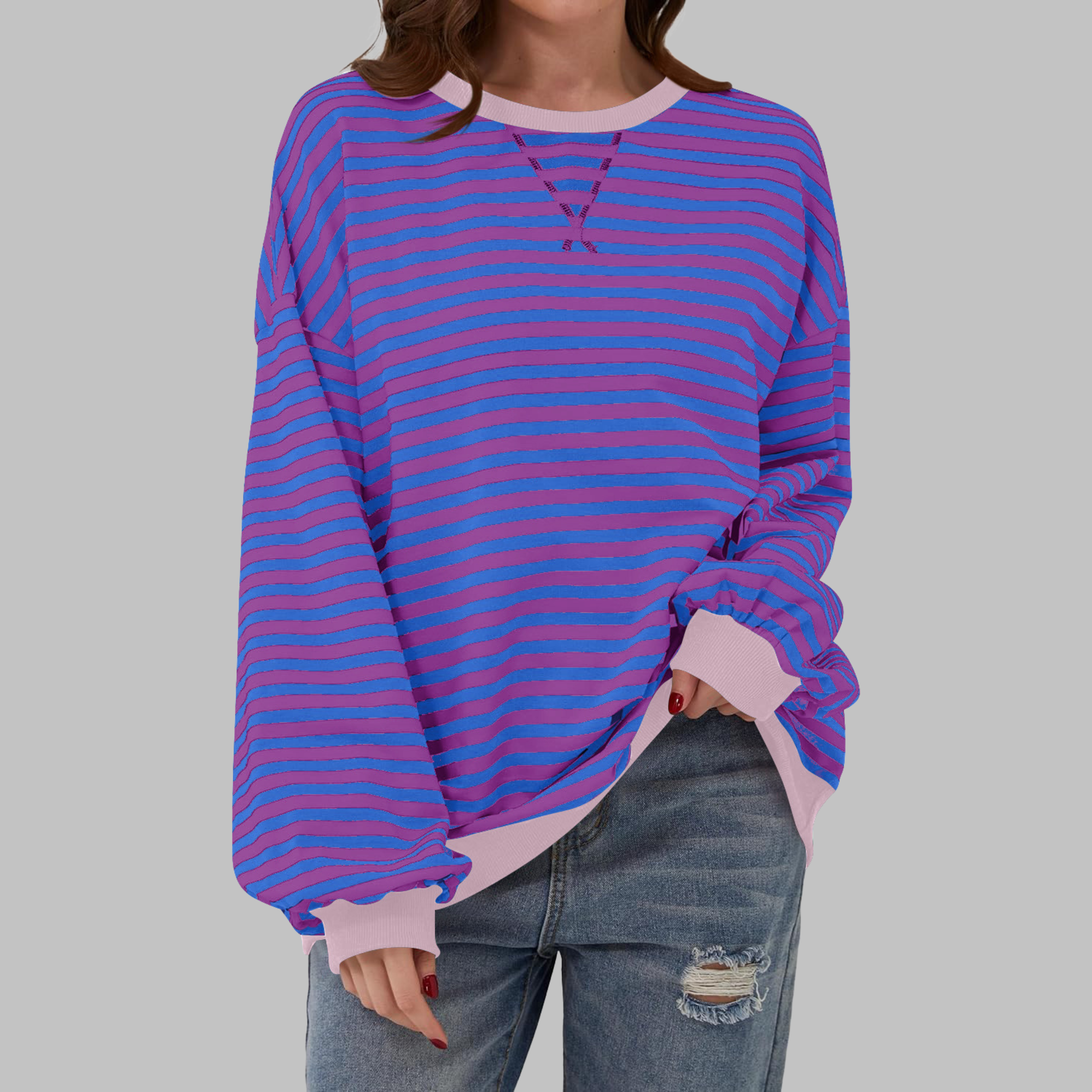 Casual Striped Sweatshirt | Effortless Weekend-to-Weekday Polish