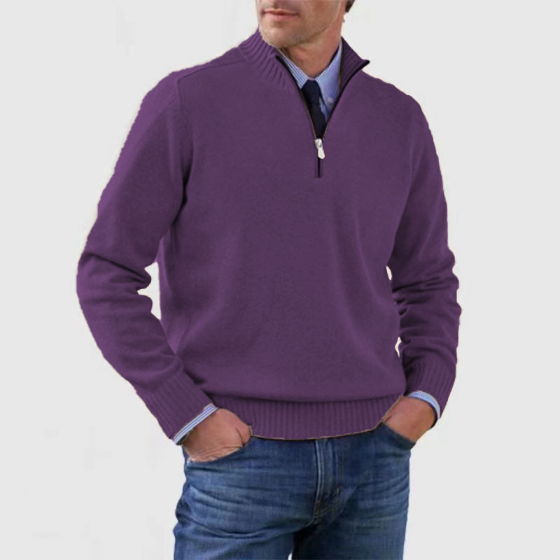Men’s Half-Zip Knitted Jumper | Effortless Modern Layering Elegance