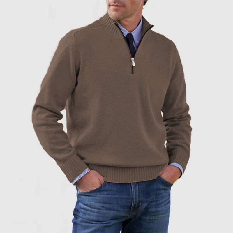 Men’s Half-Zip Knitted Jumper | Effortless Modern Layering Elegance