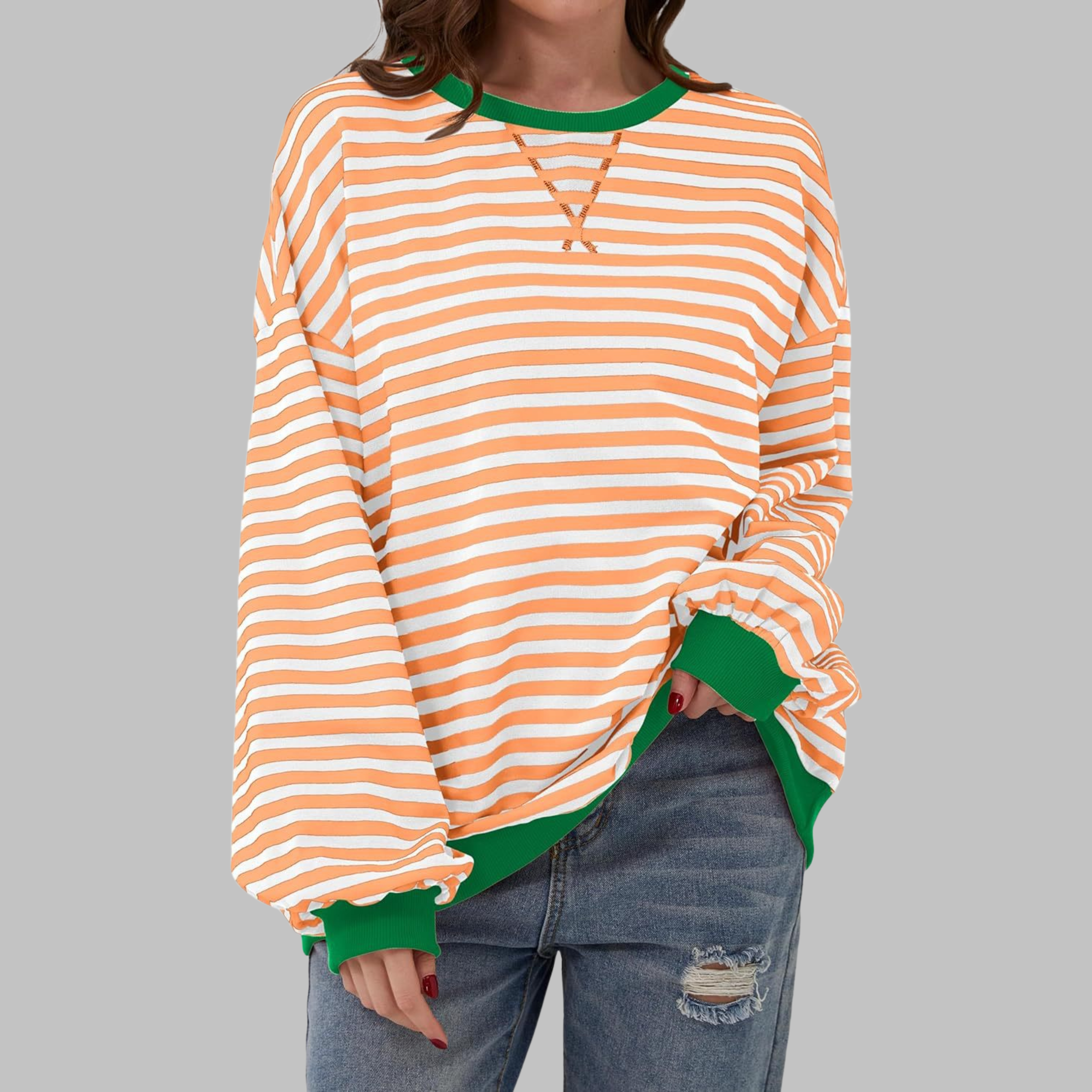 Casual Striped Sweatshirt | Effortless Weekend-to-Weekday Polish