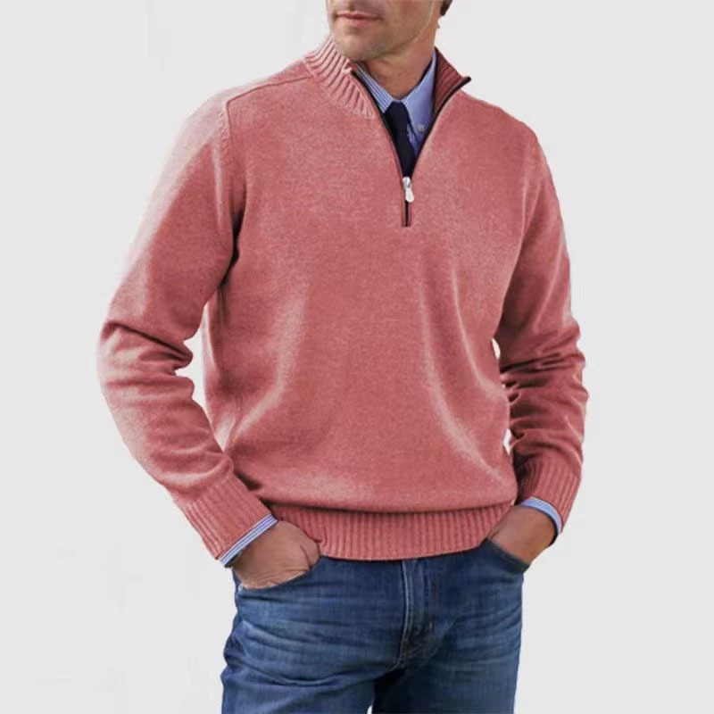 Men’s Half-Zip Knitted Jumper | Effortless Modern Layering Elegance