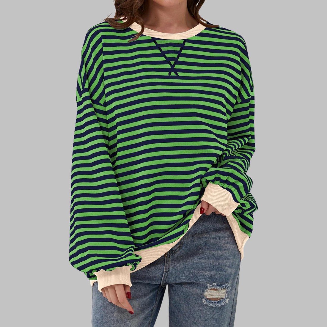 Casual Striped Sweatshirt | Effortless Weekend-to-Weekday Polish