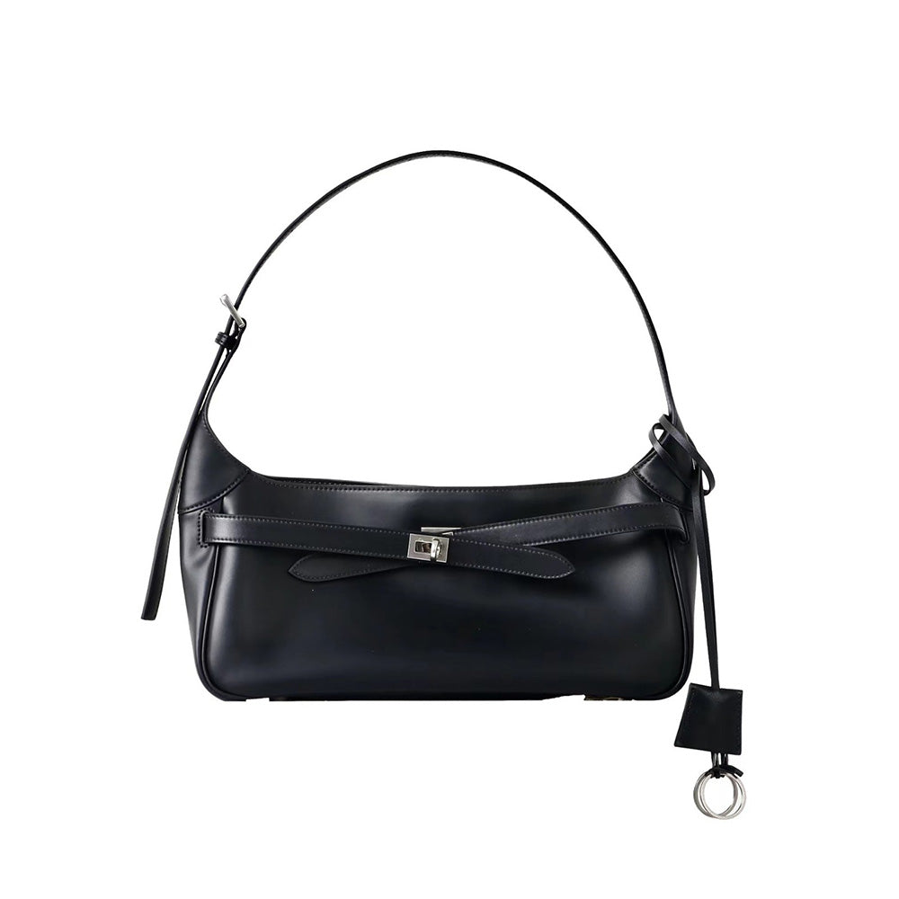 Women’s Waxed Calfskin Crossbody Baguette Bag | Effortless Vintage Grace