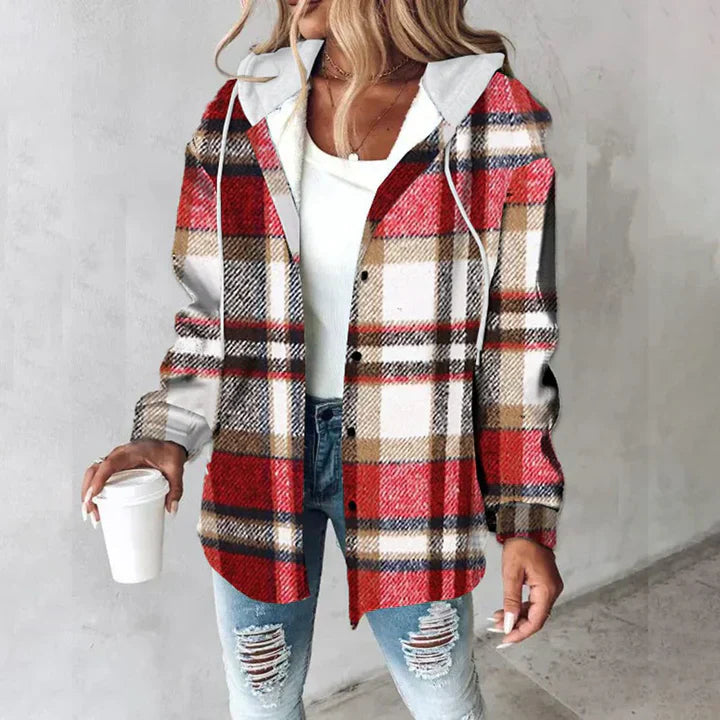 Soft-Lined Plaid Jacket | Cozy Transitional Layering With Quiet Elegance