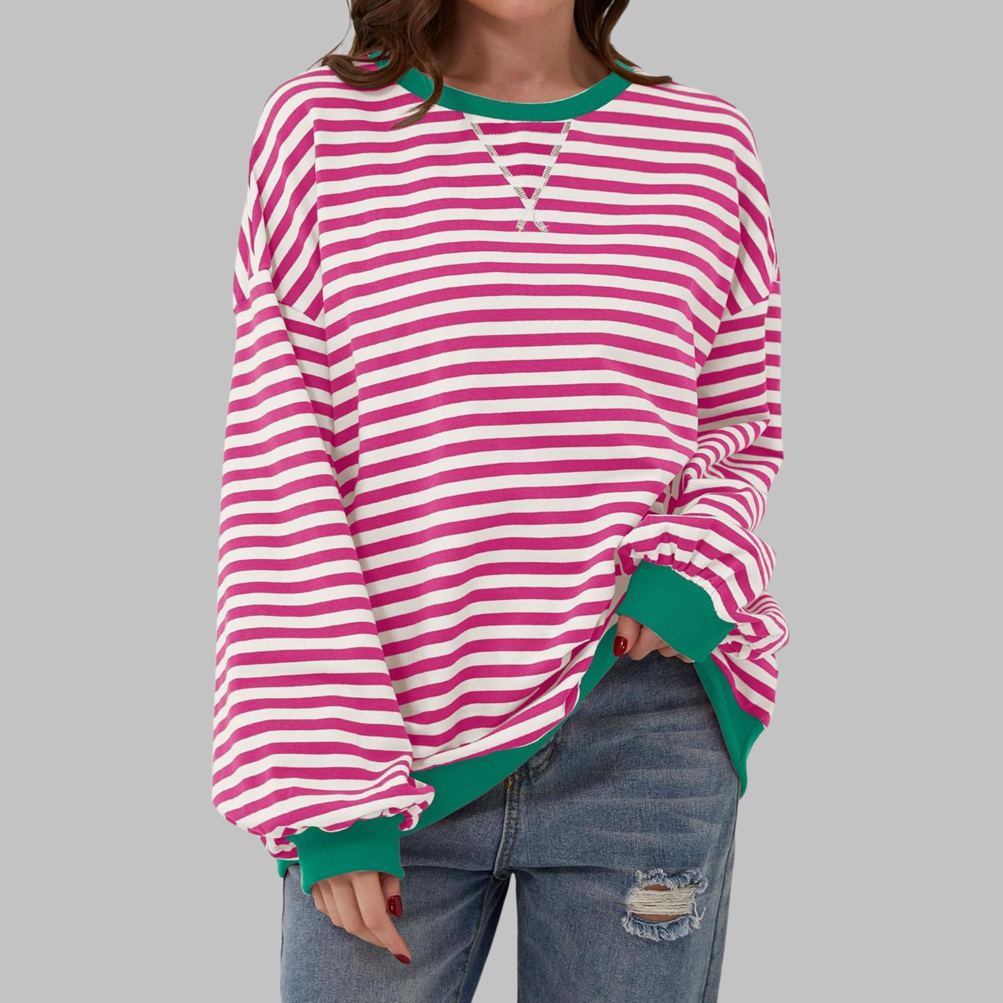 Casual Striped Sweatshirt | Effortless Weekend-to-Weekday Polish