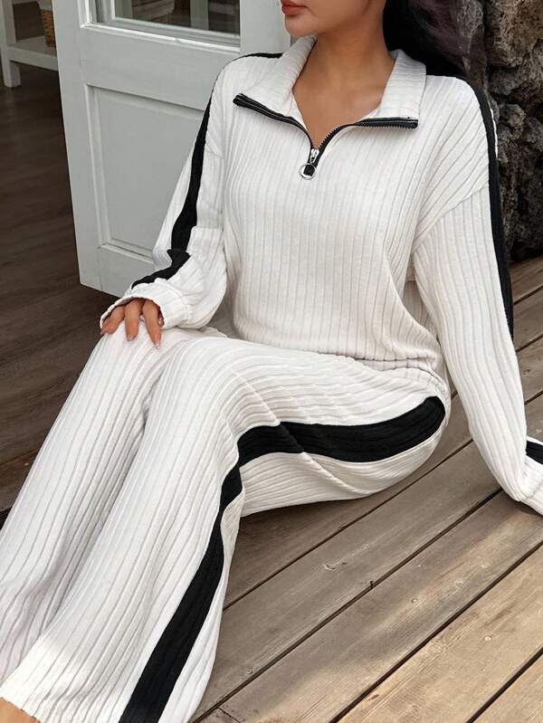 Amelia | Ribbed Knit Lounge Set | Effortless Weekend Comfort