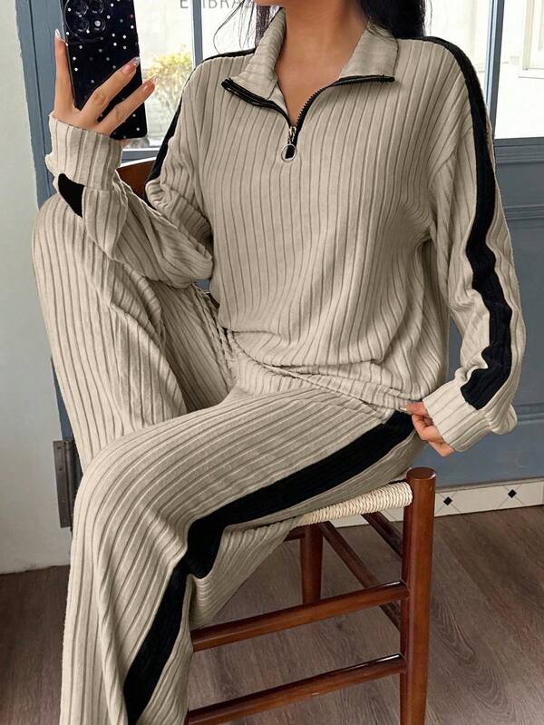 Amelia | Ribbed Knit Lounge Set | Effortless Weekend Comfort