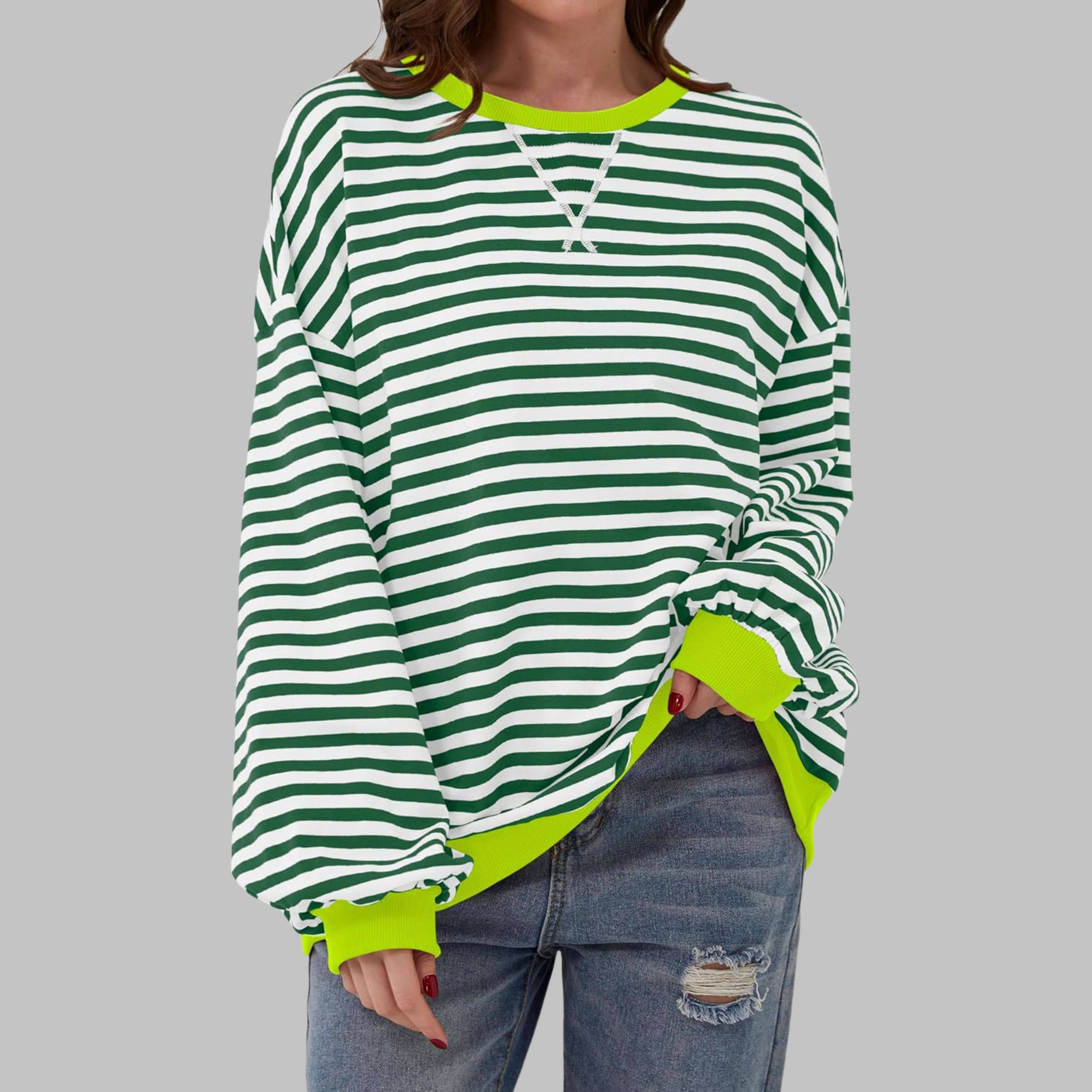 Casual Striped Sweatshirt | Effortless Weekend-to-Weekday Polish
