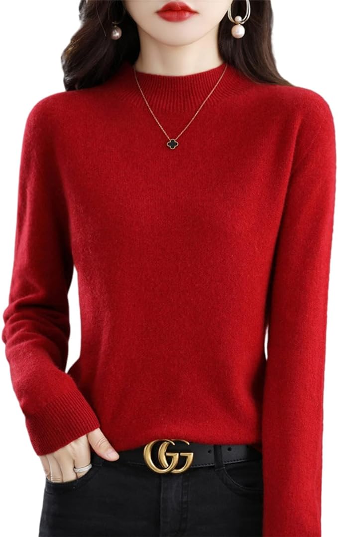 Lightweight Knit Jumper | Slim Mock-Neck Effortless Luxury