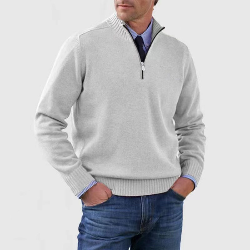 Men’s Half-Zip Knitted Jumper | Effortless Modern Layering Elegance