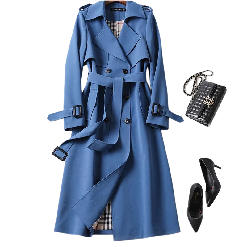 Double-Breasted Belted Trenchcoat | Quiet Luxury Autumn Elegance