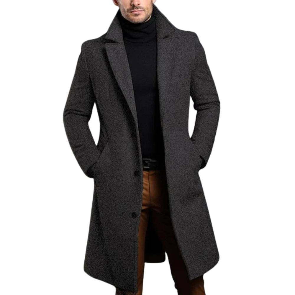 Men's Single-Breasted Overcoat | Effortless Winter Refinement