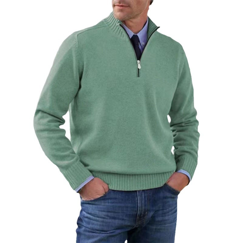 Men’s Half-Zip Knitted Jumper | Effortless Modern Layering Elegance