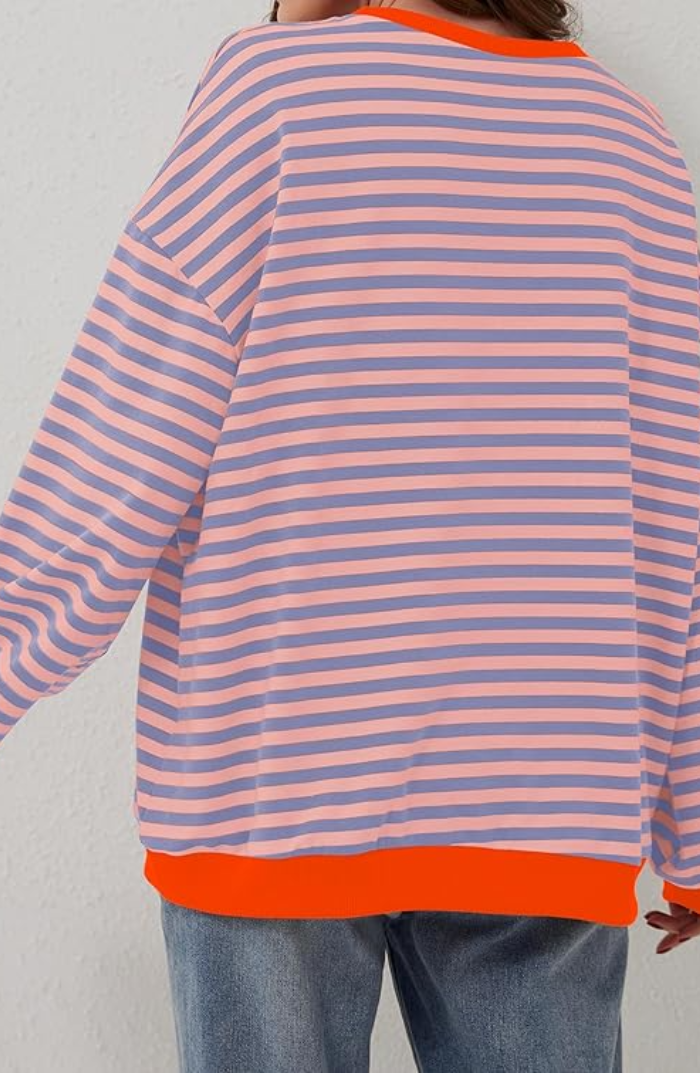 Oversized Striped Knit Jumper | Effortless Cozy Everyday Elegance