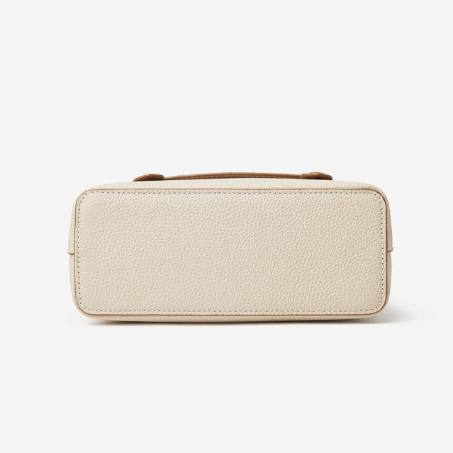 Women’s Luxury Pebbled Leather Top-Handle Bag | Cloud Charm Elegance