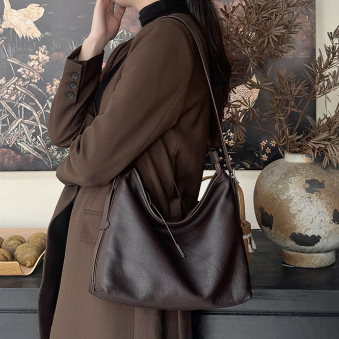 Women's Retro Genuine Leather Shoulder Bag | Effortless Elegance
