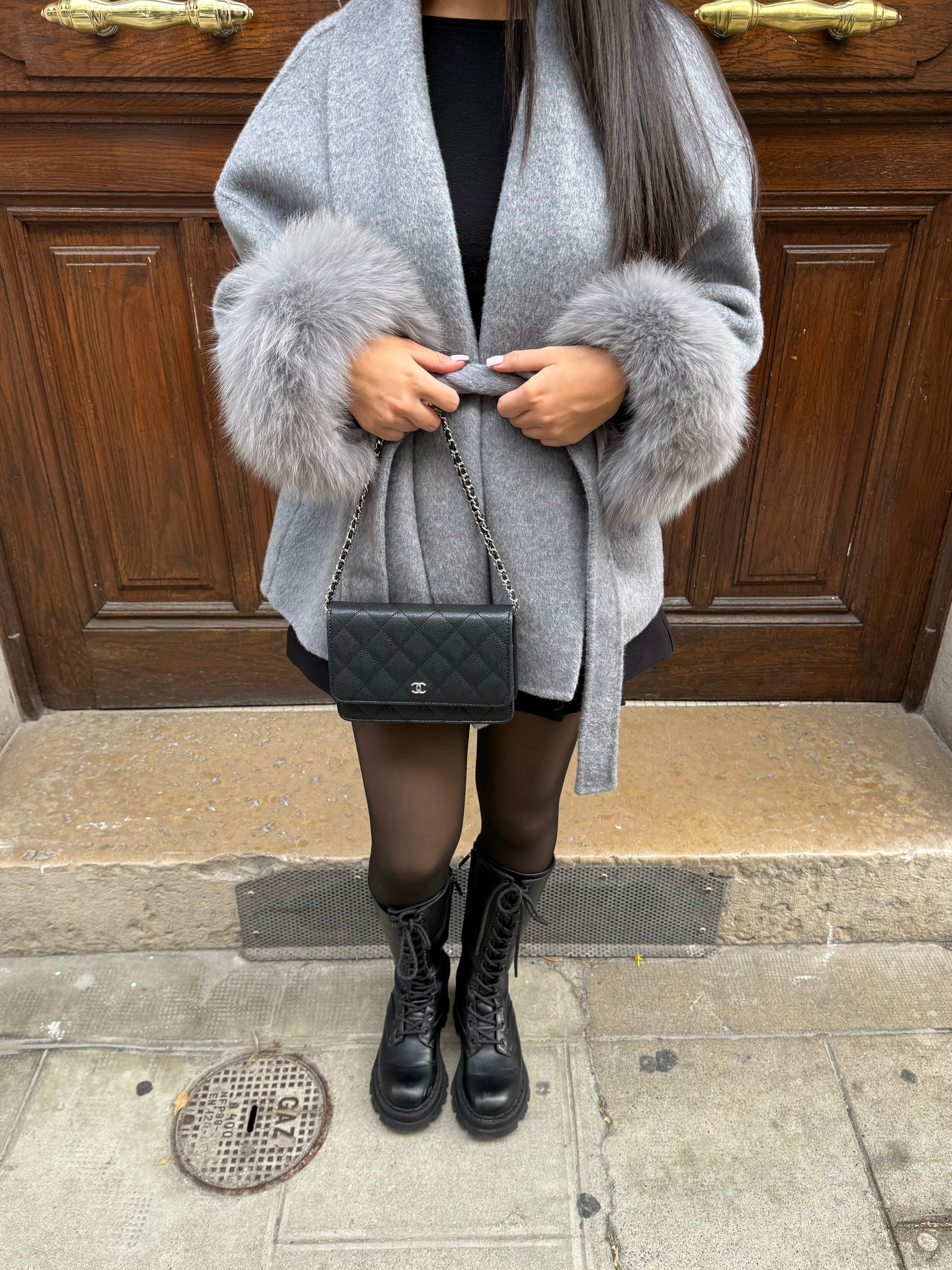 Faux Fur Trim Belted Coat | Effortless Autumn Sophistication