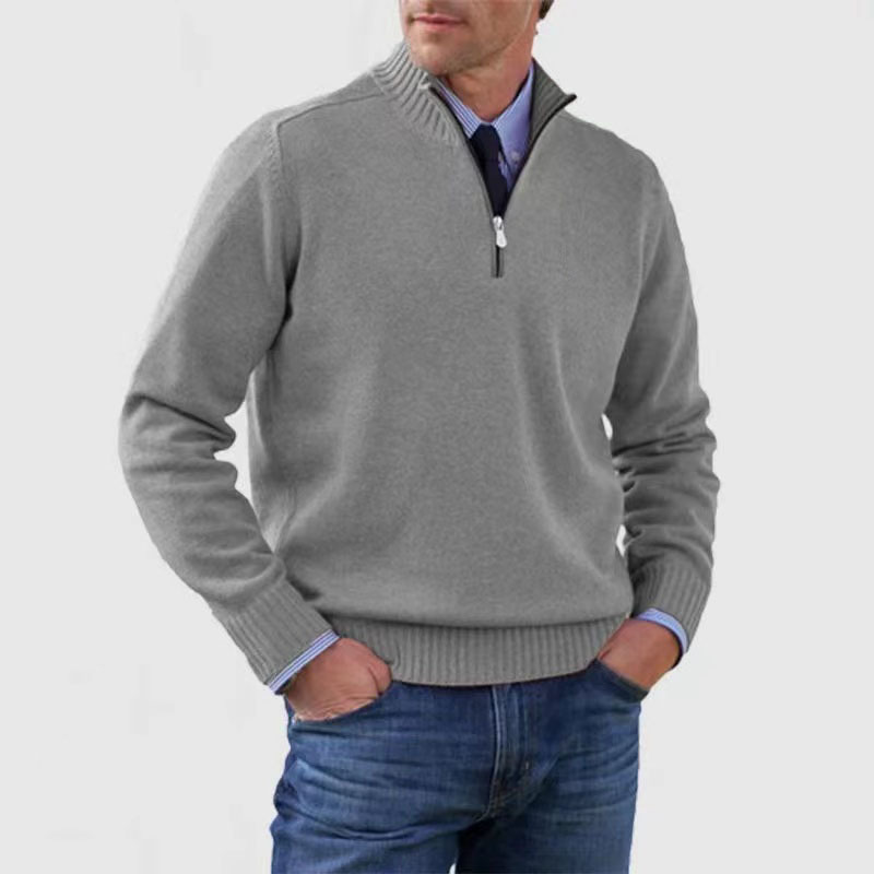 Men’s Half-Zip Knitted Jumper | Effortless Modern Layering Elegance
