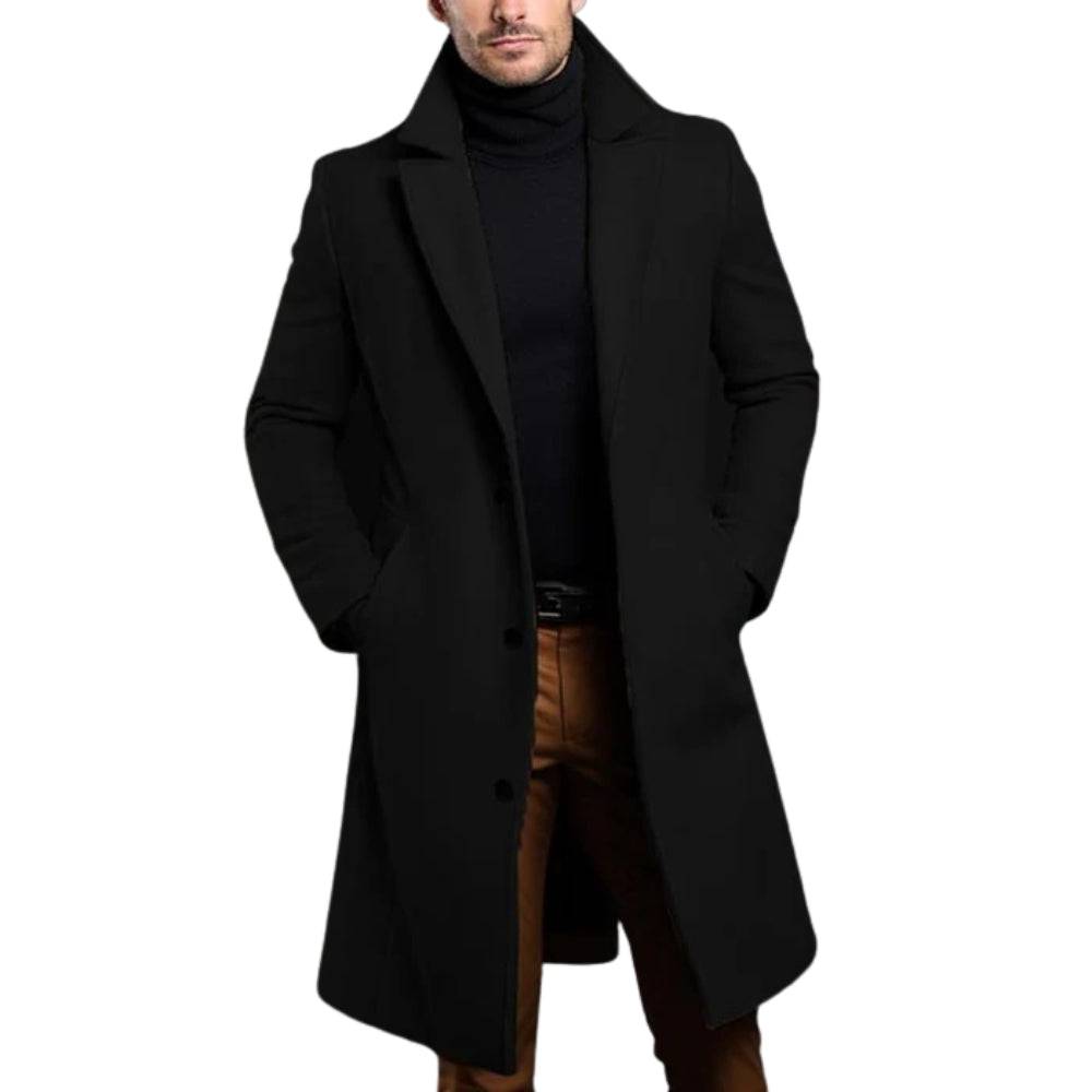 Men's Single-Breasted Overcoat | Effortless Winter Refinement