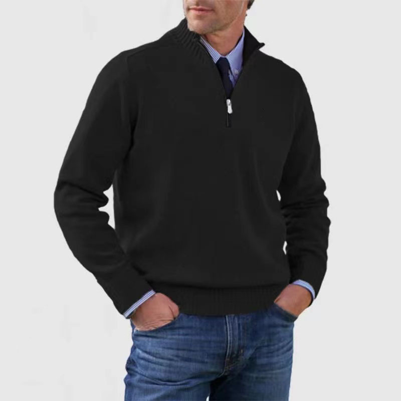 Men’s Half-Zip Knitted Jumper | Effortless Modern Layering Elegance