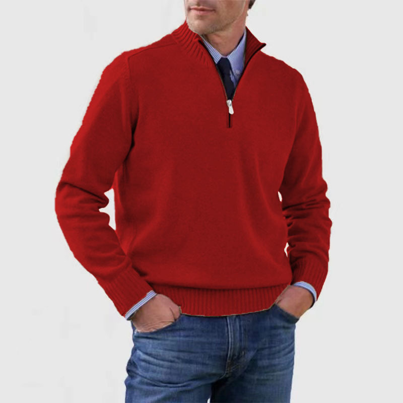 Men’s Half-Zip Knitted Jumper | Effortless Modern Layering Elegance