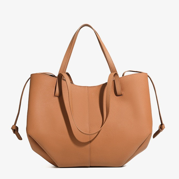 Women’s Pebbled Leather Tote Bag With Pouch | Effortless Sophistication