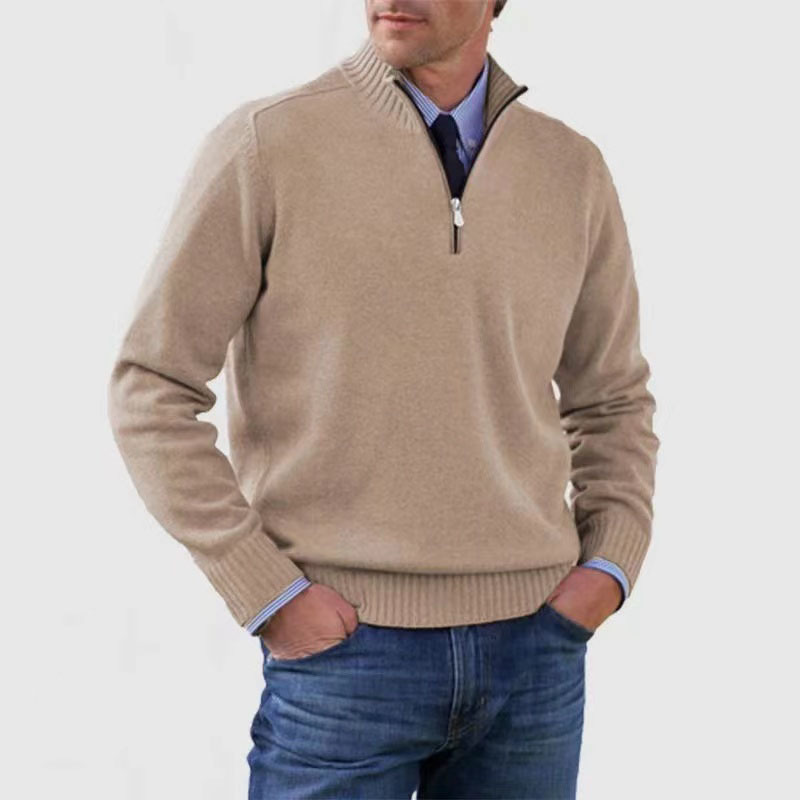 Men’s Half-Zip Knitted Jumper | Effortless Modern Layering Elegance