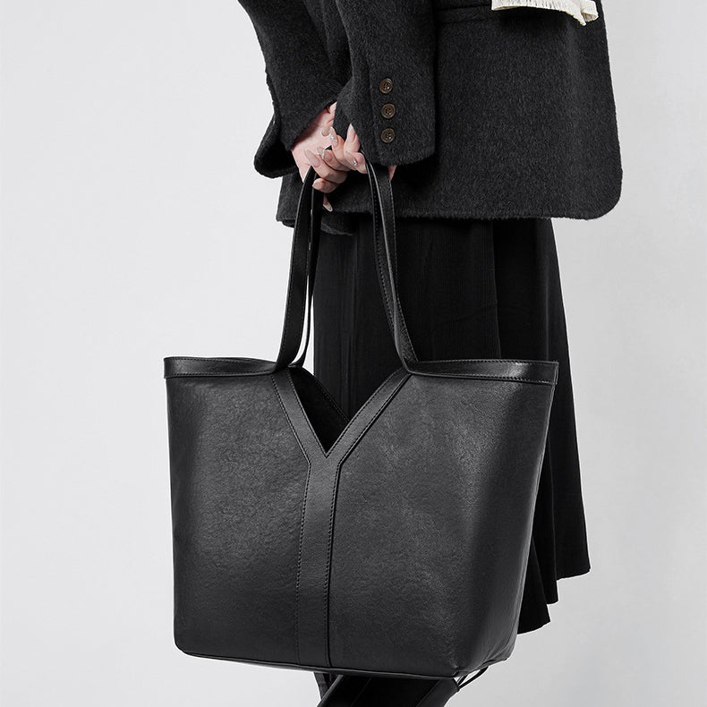 Women’s Genuine Leather Tote Bag | Effortless Autumn Elegance