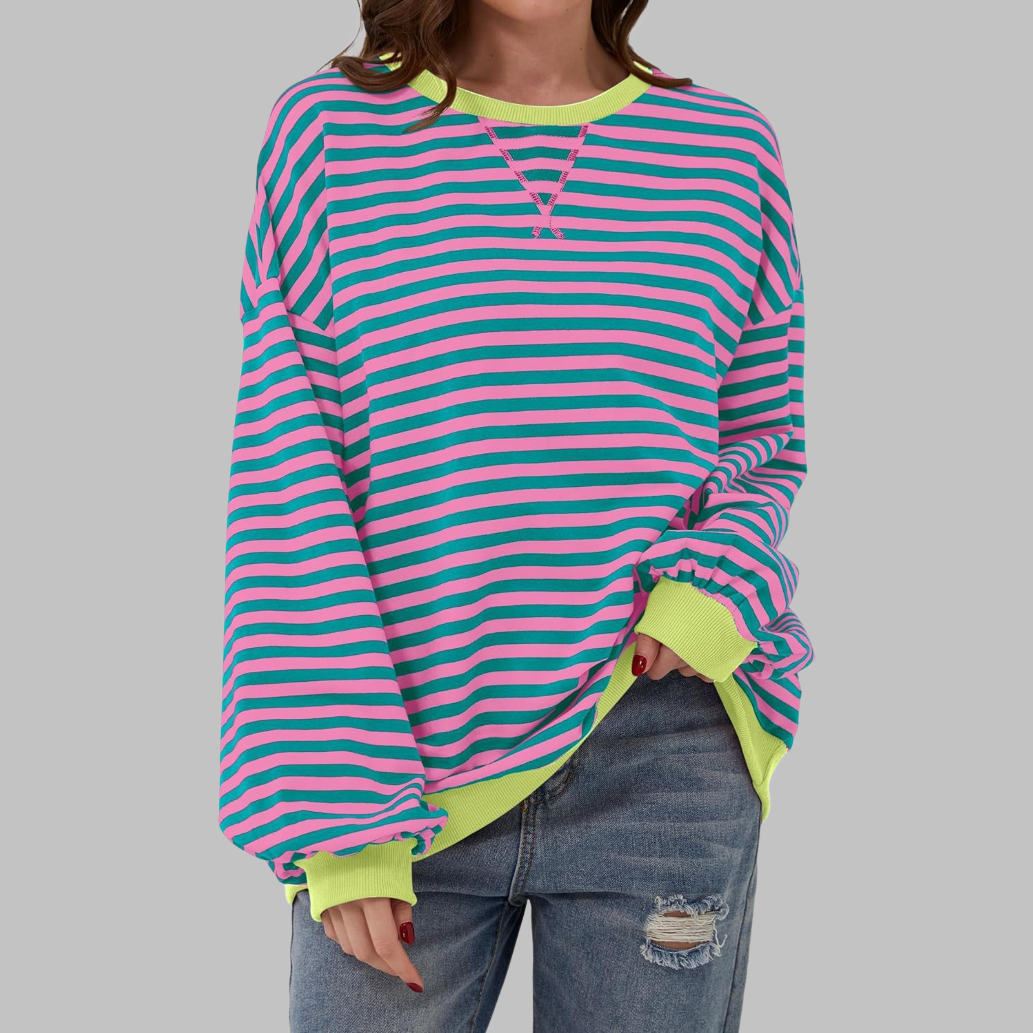 Casual Striped Sweatshirt | Effortless Weekend-to-Weekday Polish