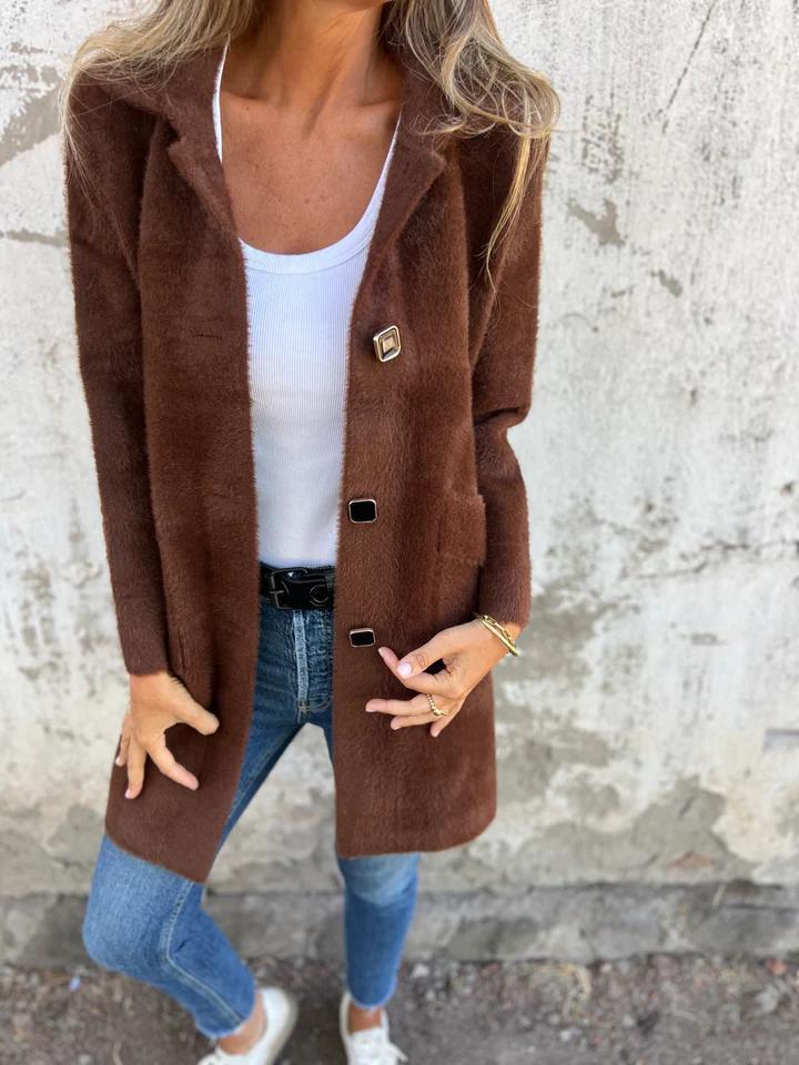 Soft Textured Coat | Effortless Day-to-Evening Refined Modern Elegance