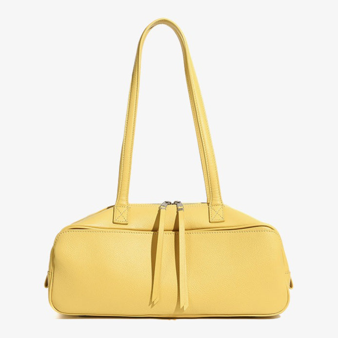 Women’s Genuine Pebbled Leather Shoulder Handbag | Effortless Everyday Elegance
