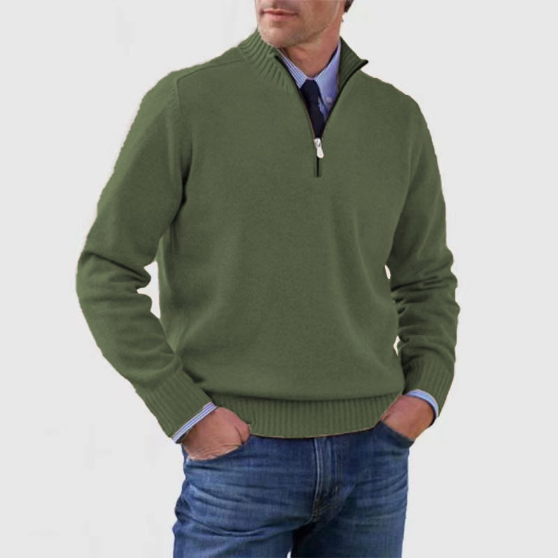 Men’s Half-Zip Knitted Jumper | Effortless Modern Layering Elegance