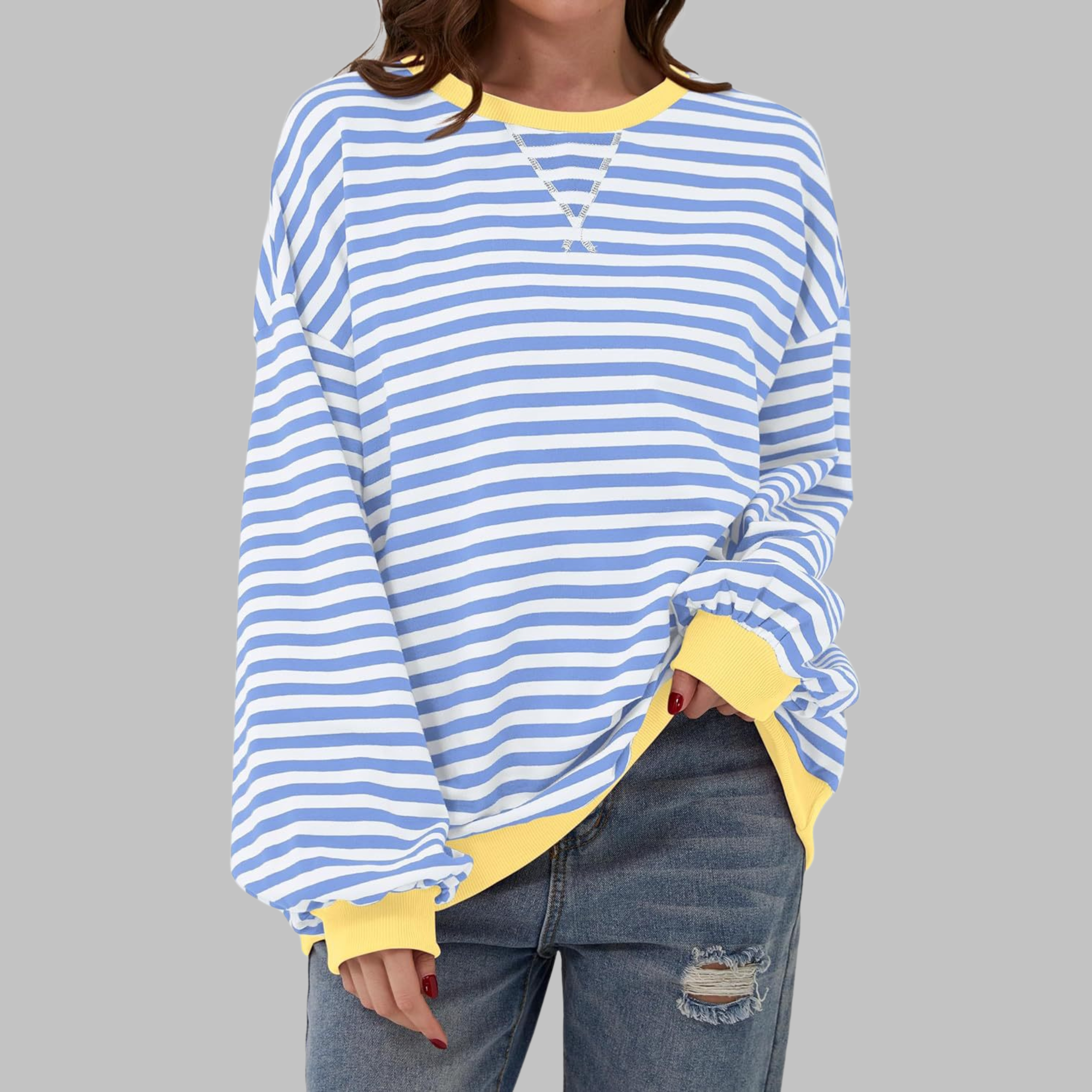 Casual Striped Sweatshirt | Effortless Weekend-to-Weekday Polish