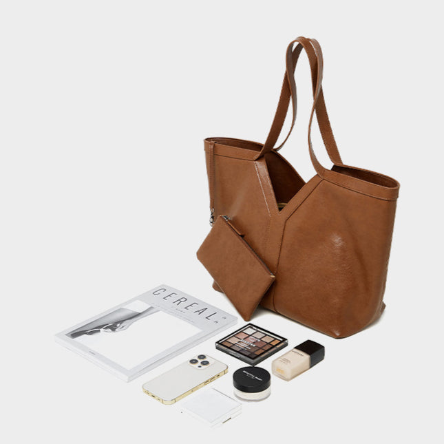 Women’s Genuine Leather Tote Bag | Effortless Autumn Elegance