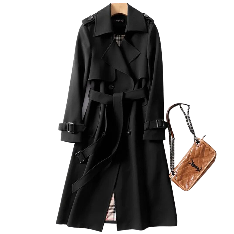 Double-Breasted Belted Trenchcoat | Quiet Luxury Autumn Elegance
