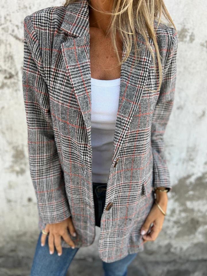 Tailored Checked Blazer | Quiet Autumn Elegance And Versatility