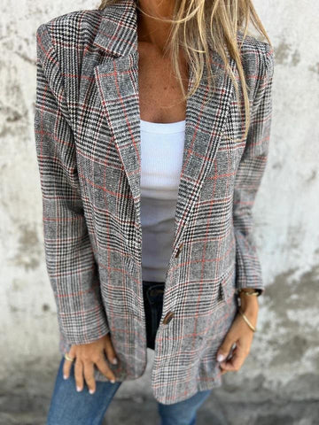 Tailored Checked Blazer | Quiet Autumn Elegance And Versatility