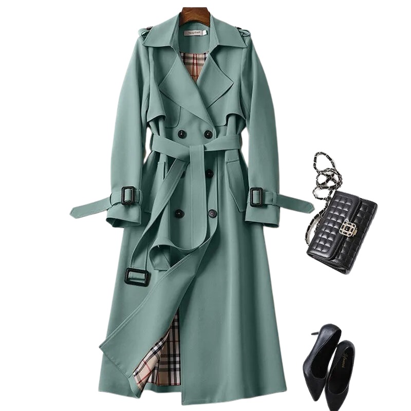 Double-Breasted Belted Trenchcoat | Quiet Luxury Autumn Elegance