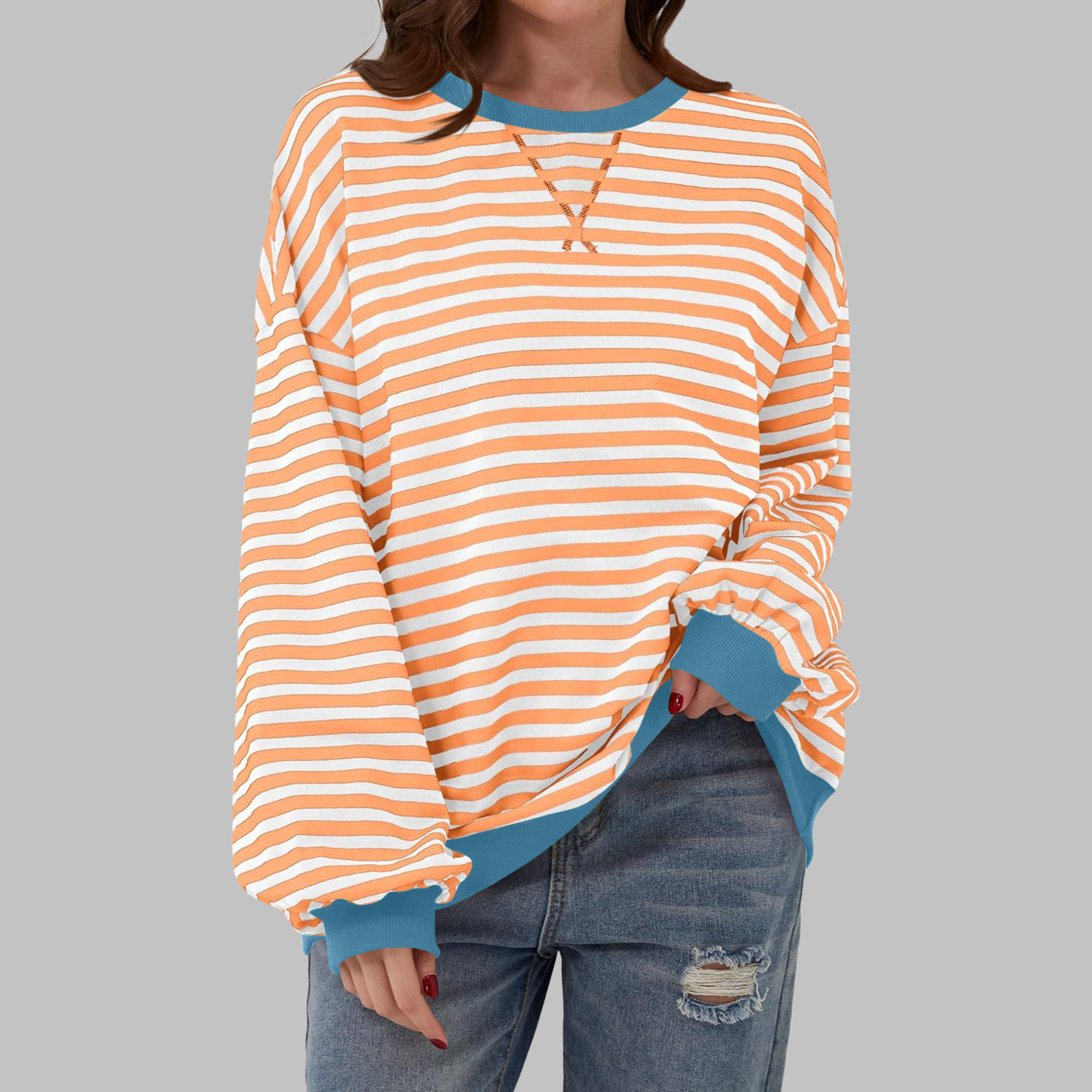 Casual Striped Sweatshirt | Effortless Weekend-to-Weekday Polish