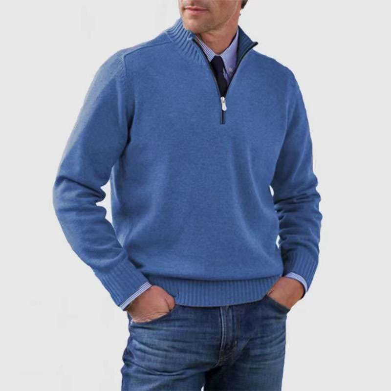 Men’s Half-Zip Knitted Jumper | Effortless Modern Layering Elegance