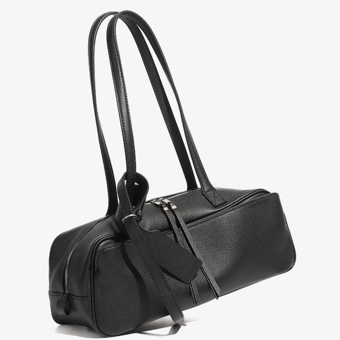 Women’s Genuine Pebbled Leather Shoulder Handbag | Effortless Everyday Elegance